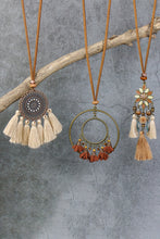 Load image into Gallery viewer, Tasseled Pendant Necklace Set
