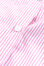 Load image into Gallery viewer, Pink Boyfriend Shirt with Pockets and Ruched Cuffs