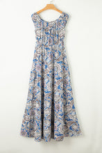 Load image into Gallery viewer, Paisley Print Off Shoulder Maxi Dress