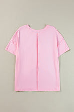 Load image into Gallery viewer, Pink Star Patchwork Loose T-shirt