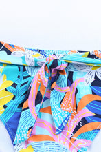 Load image into Gallery viewer, Tropical Ruffled High Waist Swimsuit