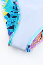 Load image into Gallery viewer, Tropical Ruffled High Waist Swimsuit