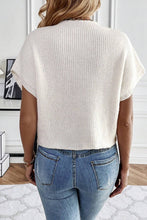 Load image into Gallery viewer, White Flower Embroidery Sweater Tee