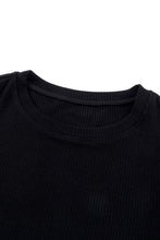 Load image into Gallery viewer, Black Ruffle Knit Top
