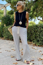 Load image into Gallery viewer, White Striped Wide Leg Pants