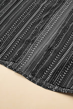 Load image into Gallery viewer, Black Printed Striped Printed Slit Wide Leg High Waist Pants