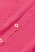 Load image into Gallery viewer, Bright Pink Half Button Collared Loose Romper