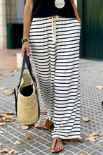 Load image into Gallery viewer, White Striped Wide Leg Pants