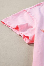 Load image into Gallery viewer, Pink Star Patchwork Loose T-shirt