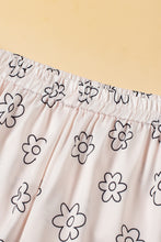 Load image into Gallery viewer, Beige Floret Printed Pajama Shorts Set