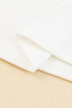 Load image into Gallery viewer, White Dotty Mesh Ruffle Sleeve Ribbed Knit Top