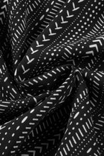 Load image into Gallery viewer, Black Printed Striped Printed Slit Wide Leg High Waist Pants