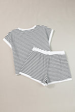 Load image into Gallery viewer, Stripe Tee and Shorts Set