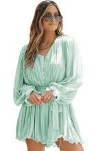 Load image into Gallery viewer, Green Pleated Romper