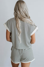 Load image into Gallery viewer, Stripe Tee and Shorts Set
