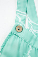 Load image into Gallery viewer, Moonlight Jade Printed Bib Wide Leg Overalls