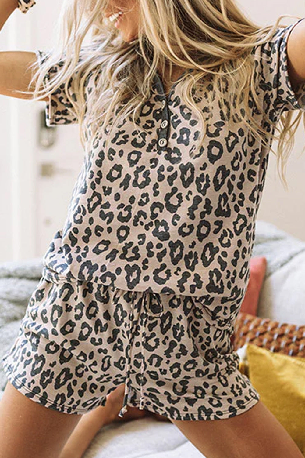 Leopard Shorts Set