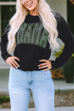 Load image into Gallery viewer, Black Mama Varsity Crew Neck Sweatshirt
