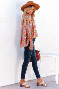 Floral Print Loose Fit Blouse