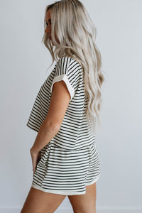 Stripe Tee and Shorts Set