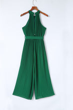 Load image into Gallery viewer, Green Open Back Pleated Jumpsuit
