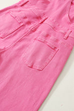 Load image into Gallery viewer, Pink Distressed Denim Overall
