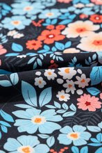 Load image into Gallery viewer, Sky Blue Floral Knotted Back Square Neck Maxi Dress

