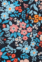 Load image into Gallery viewer, Sky Blue Floral Knotted Back Square Neck Maxi Dress
