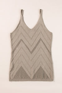 Spaghetti Straps Sweater Vest in Cafe