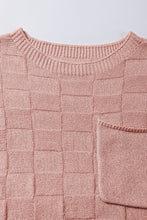 Load image into Gallery viewer, Dusty Pink Woven Design Knit Sweater
