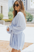 Load image into Gallery viewer, Blue Pleated Romper
