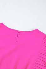 Load image into Gallery viewer, Bright Pink Solid Color Pleated Layered Flutter Mini Dress
