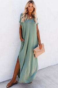 Green Maxi T-shirt Dress