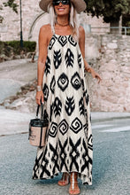 Load image into Gallery viewer, Black Western  Aztec Printed Fashion Vacation Sundress
