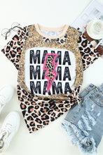 Load image into Gallery viewer, MAMA Lightning Graphic Leopard Dyed T Shirt
