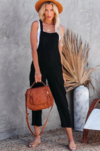 Black Cropped Jumpsuit