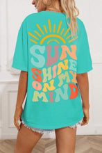 Load image into Gallery viewer, Mint Green SUNSHINE ON MY MIND Graphic Tee
