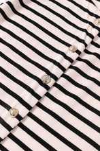 Load image into Gallery viewer, White Striped Print Sleeveless Buttoned Maxi Dress
