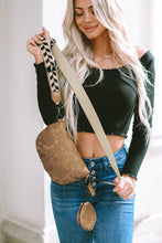 Load image into Gallery viewer, Camel Colorblock Strap Chain Shoulder Bag With Coin Purse
