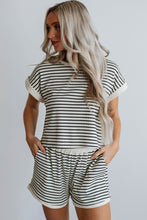 Load image into Gallery viewer, Stripe Tee and Shorts Set
