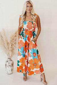 Orange Floral Maxi Dress