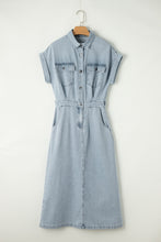 Load image into Gallery viewer, Slit Back Denim Dress
