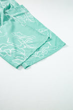 Load image into Gallery viewer, Moonlight Jade Printed Bib Wide Leg Overalls
