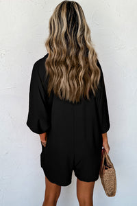 Black Collared Romper