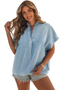 Oversized Denim Blouse