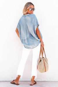 Oversized Denim Blouse