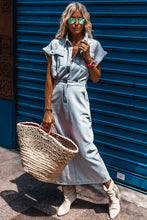 Load image into Gallery viewer, Slit Back Denim Dress
