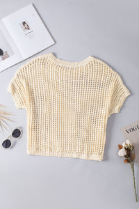 Fishnet Knit Sweater Tee