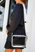Load image into Gallery viewer, White Clear PVC Leather Strap Crossbody Bag
