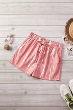 Load image into Gallery viewer, Pink Tie Dye Drawstring Casual Shorts
